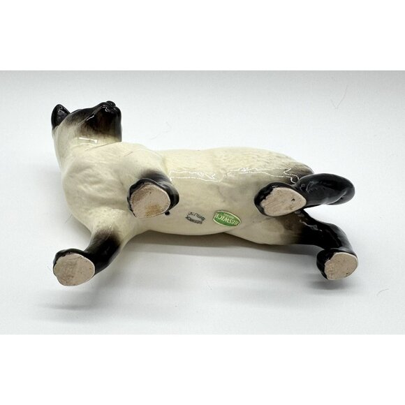 Vintage Beswick England Standing Cream Black Siamese Cat Figurine 6” - Picture 5 of 6